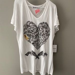 Lauren Moshi v neck tee NWT